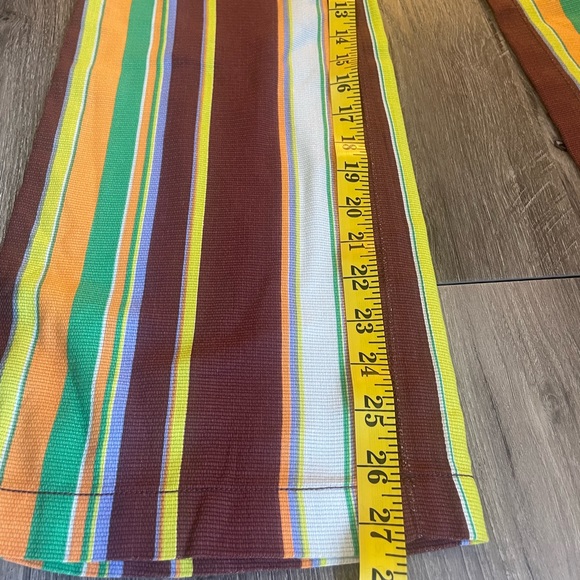 Free People La Paz Slim Crop Pants,stripped multi colored, Brown,Size 6 - Picture 11 of 15
